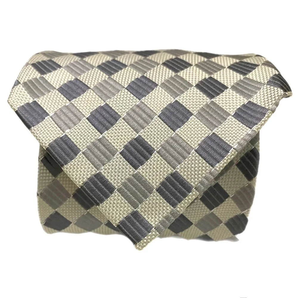 Van Heusen Silk Tie Hand Made Stain Resistant Tipped Pull String Bar Tac